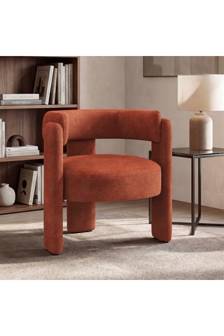 Sillón Georges - Rojo teja - De poliéster