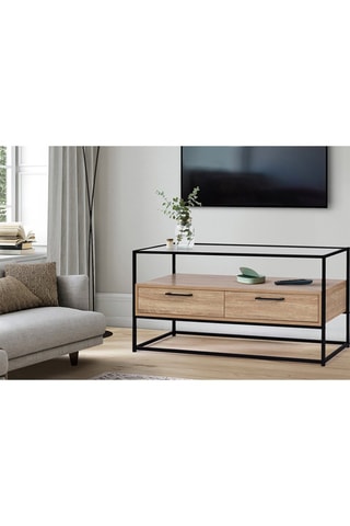 Mueble de TV de 2 cajones Siena - 113 x 40 x 55 cm