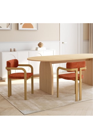 4 sillones Elsa - Rojo teja - De poliéster