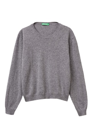 Jersey de lana virgen - Gris oscuro jaspeado
