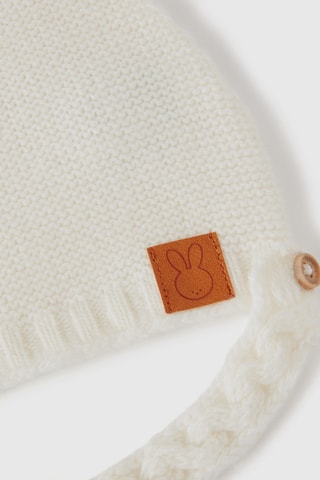 Gorro con orejas de lana y cachemir - Blanco