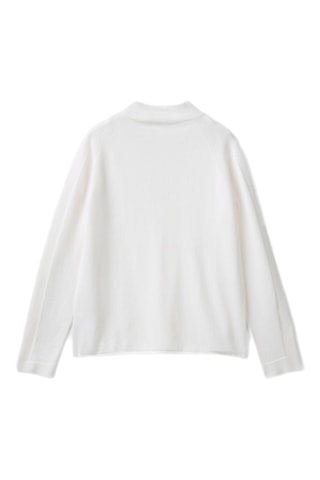 Jersey fino de lana y cachemir - Blanco