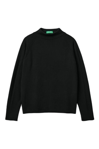 Jersey fino de lana y cachemir - Negro