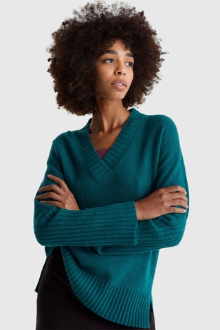Jersey de lana - Verde oscuro