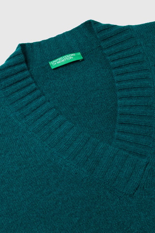 Jersey de lana - Verde oscuro