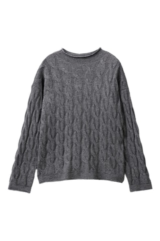 Jersey de lana y cachemir - Gris oscuro