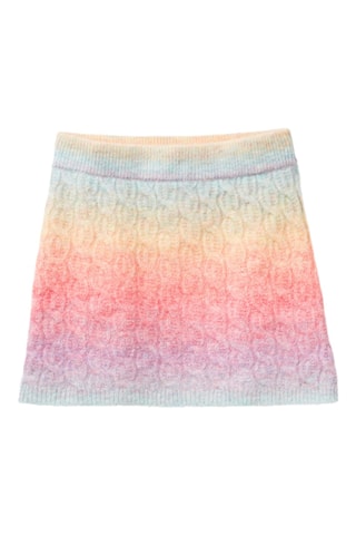 Falda dip-dye - Rojo y celeste