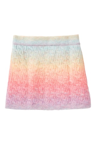 Falda dip-dye - Rojo y celeste