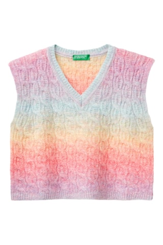 Chaleco dip-dye - Rojo y celeste
