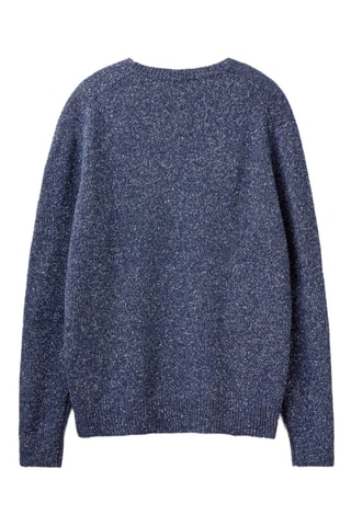 Jersey de lana y seda - Azul marino jaspeado