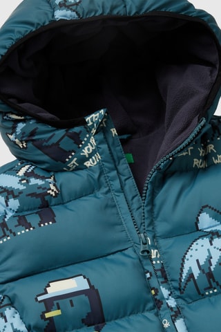 Anorak con capucha - Azul pato