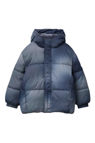 Anorak con capucha dip-dye - Gris claro