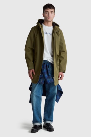 Parka con capucha - Caqui
