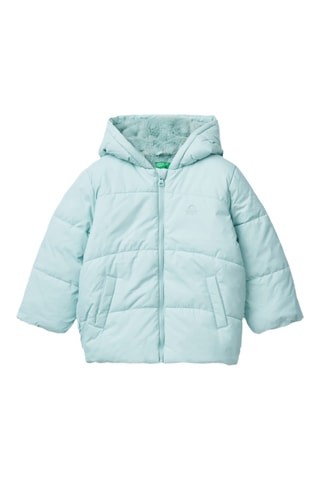 Anorak con capucha - Verde agua