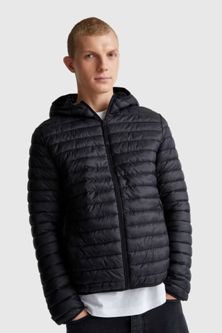 Anorak con capucha - Negro