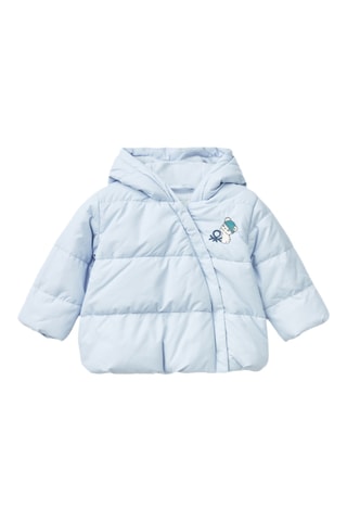 Anorak con capucha con orejas - Celeste