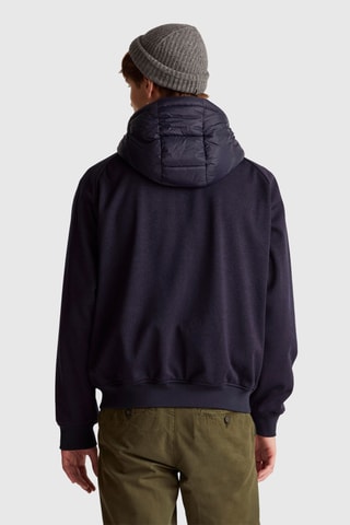 Anorak combinado con capucha - Azul marino