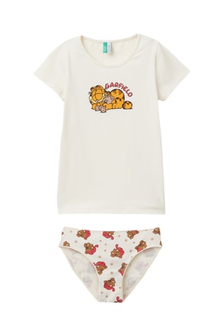 Camiseta y braga Garfield - Blanco