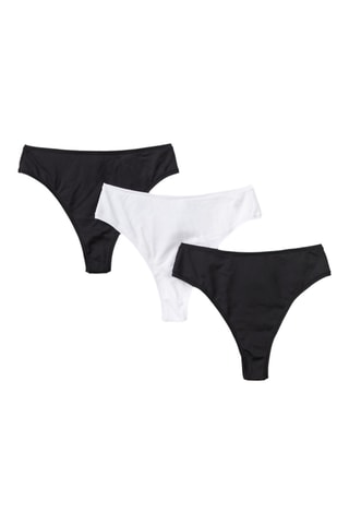 3 bragas brasileñas - Negro y blanco