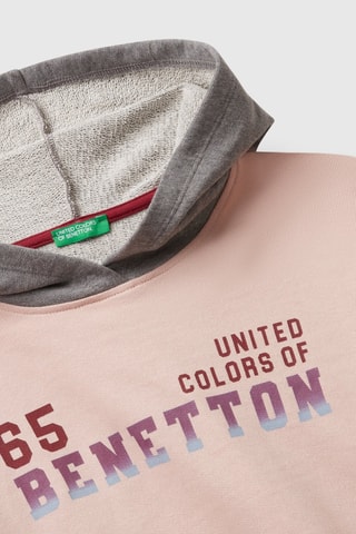 Sudadera con capucha - Rosa y rojo