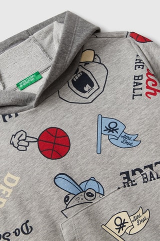 Sudadera con capucha - Gris jaspeado