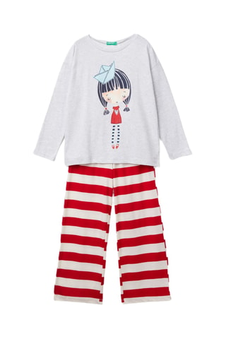 Pijama - Blanco y rojo