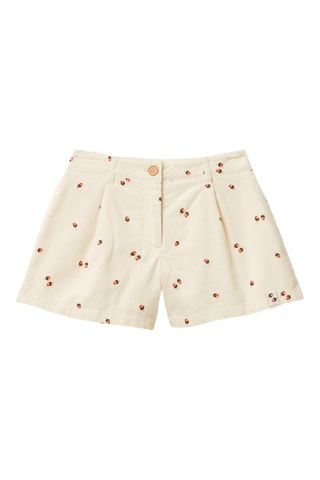 Short de pana - Beige