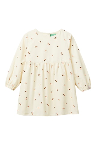 Vestido de terciopelo - Beige