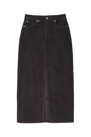 Falda recta vaquera - Negro