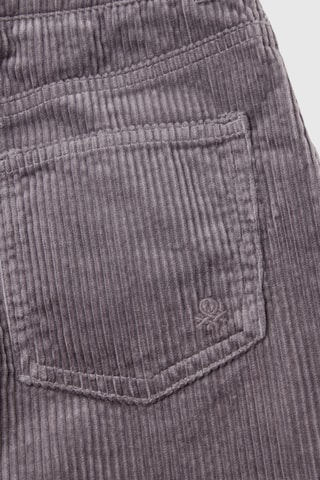 Falda recta de terciopelo - Gris
