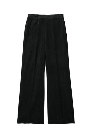 Pantalón de terciopelo de tiro alto - Negro
