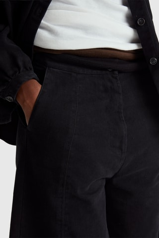 Pantalón pirata de tiro alto - Negro
