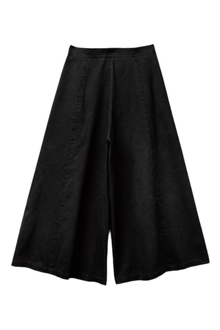 Pantalón pirata de tiro alto - Negro