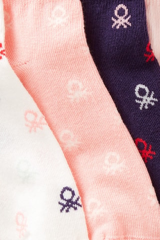 4 pares de calcetines - Blanco, rosa y azul marino