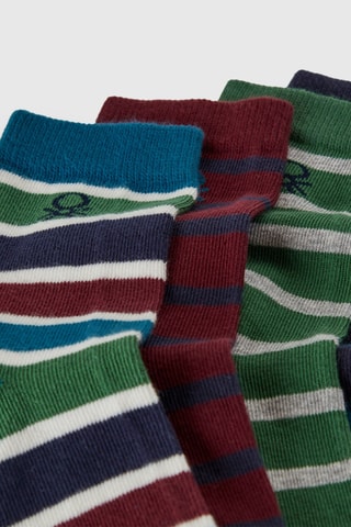 4 pares de calcetines - Verde, burdeos y negro
