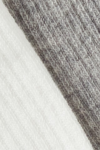 Calcetines - Blanco y gris jaspeado