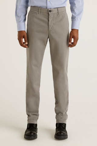 Pantalón recto Gris claro