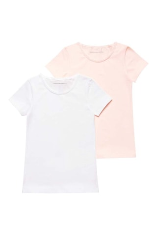 2 camisetas Blanco y rosa