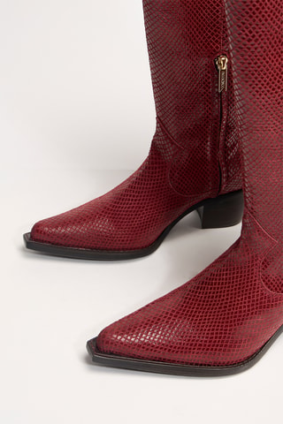 Nubuck Laarzen Ruby - Bordeauxrood