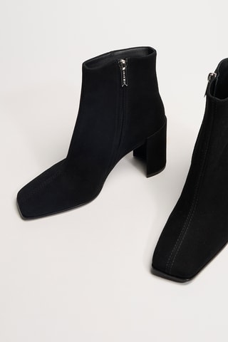 Nubuck Enkellaarzen Astrid - Zwart
