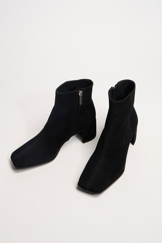 Nubuck Enkellaarzen Astrid - Zwart