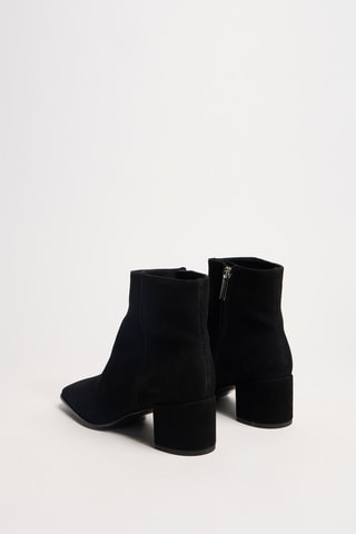 Nubuck Enkellaarzen Astrid - Zwart