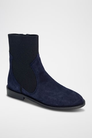 Nubuck Enkellaarzen Harri 25 - Marineblauw