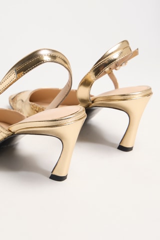Leren Pumps Freda - Goudkleurig