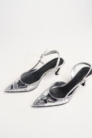 Leren Pumps Freda - Zilverkleurig