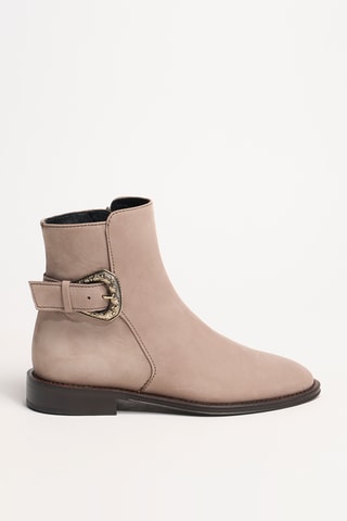 Nubuck Enkellaarzen Margot - Beige