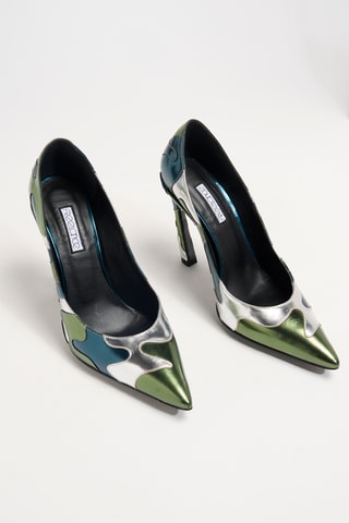 Leren Pumps Camille - Groen