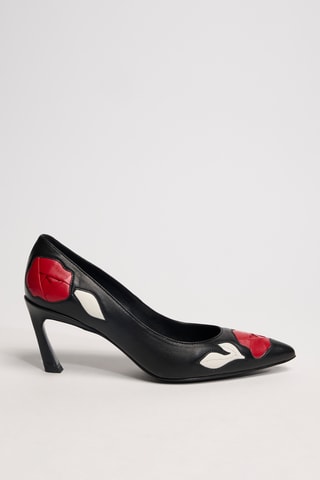 Nappaleren Pumps Flora - Zwart en Wit