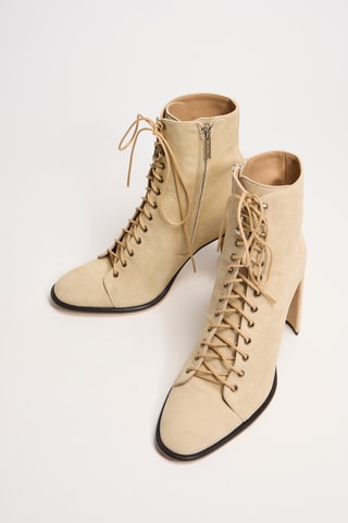 Nubuck Enkellaarzen May - Camel