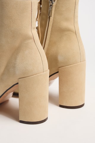 Nubuck Enkellaarzen May - Camel